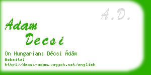 adam decsi business card